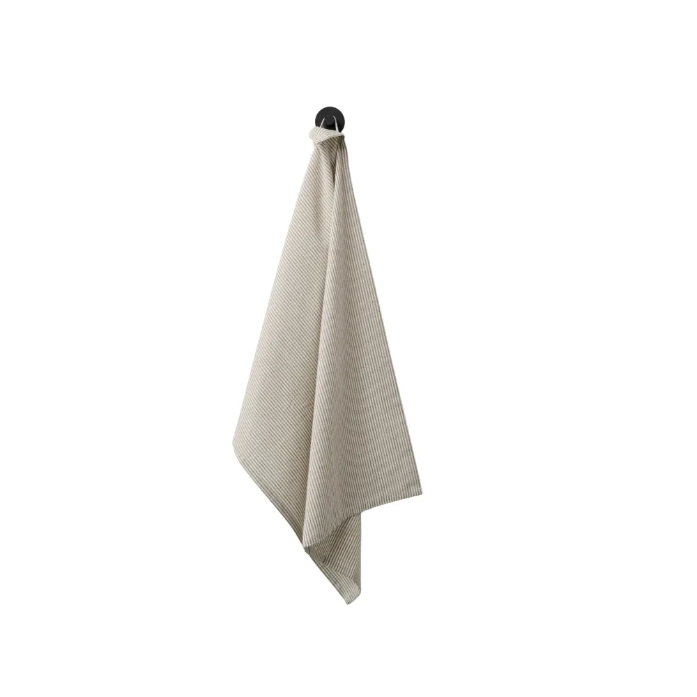 Travel stripe viskestykke Morning Routine Taupe
