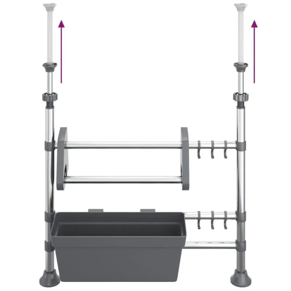 Justerbart Køkkenstativ Aluminium Measurement Marks