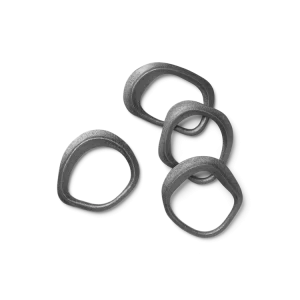 Flow Napkin Rings - Adjust 4 - Black Brass