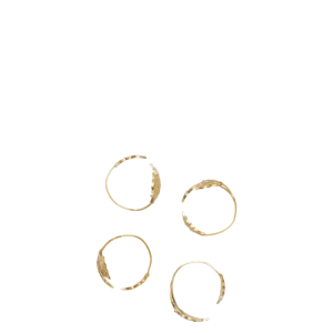 Holly Leaf Napkin Rings - Set 4 - Warm alloy