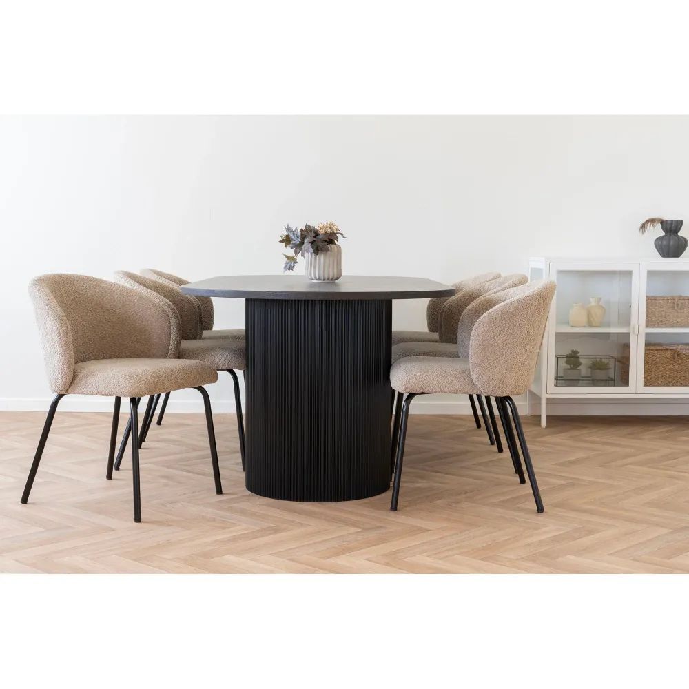 Boavista Spisebord - Spisebord, Mørkebrunt 100X210X75 Cm