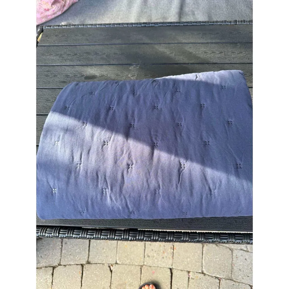 Quilt tæppe til terrasse og altan - Mørkeblå