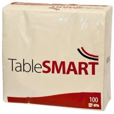 Serviet TableSMART 40x40cm 2-lag hvid,100 stk/pk