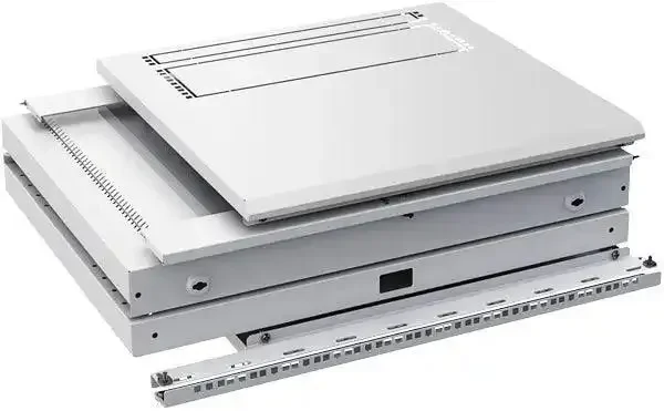 Actassi 19'' Væg Rack med Pladedør, BDH: 600 x 400 x 513 9HE, Lysegrå