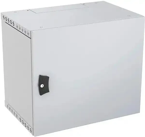 Actassi 19'' Væg Rack med Pladedør, BDH: 600 x 400 x 513 9HE, Lysegrå