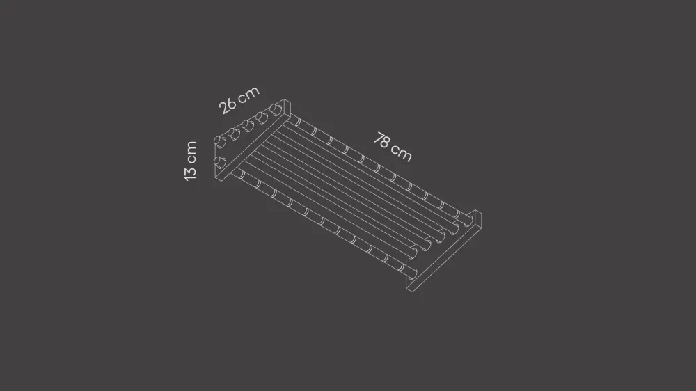 Roon & Rahn - Moodrack - Hattehylde 78 cm - sort
