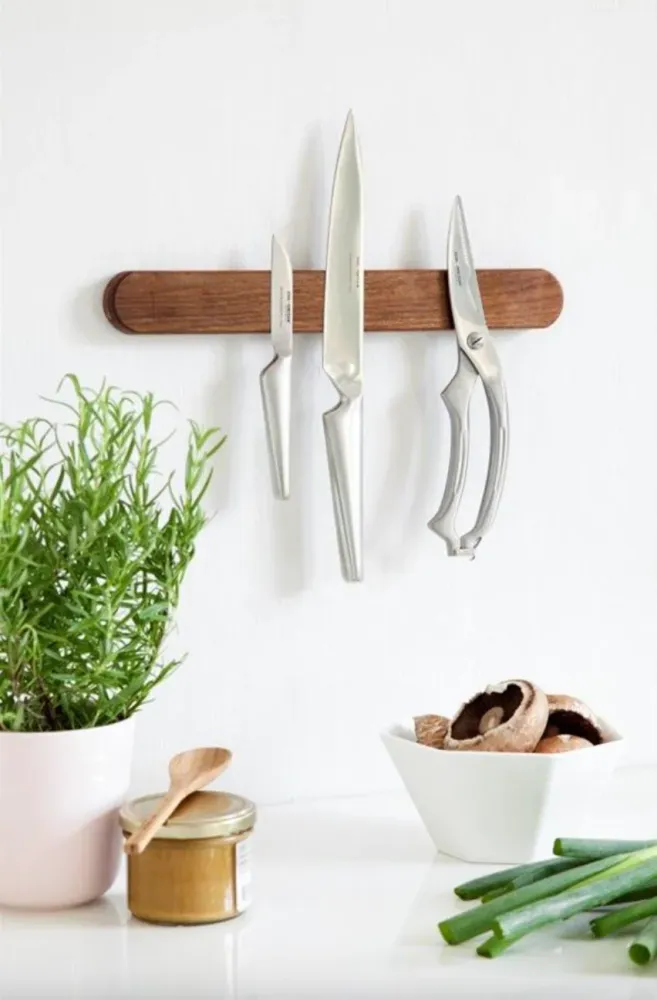 Magnetisk knivholder - Valnødetræ