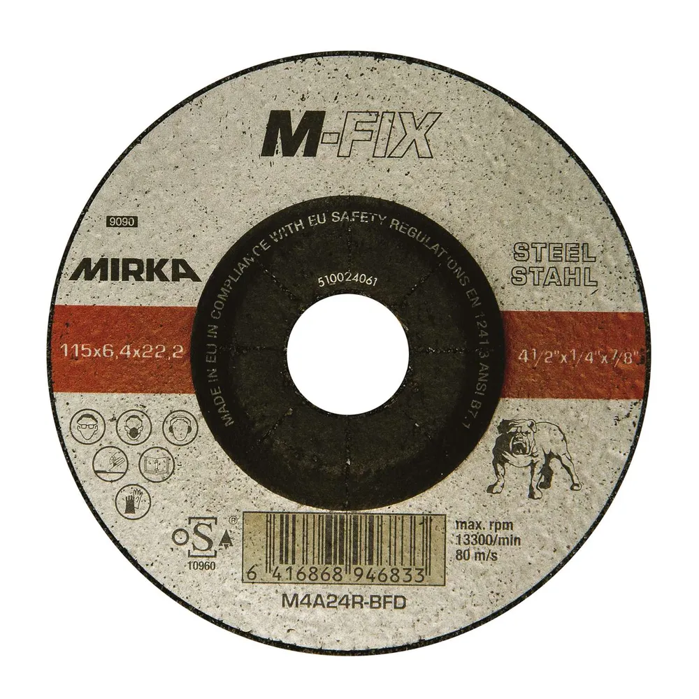 MIRKA Skrubskive, m-fix hardened 125x6,4mm