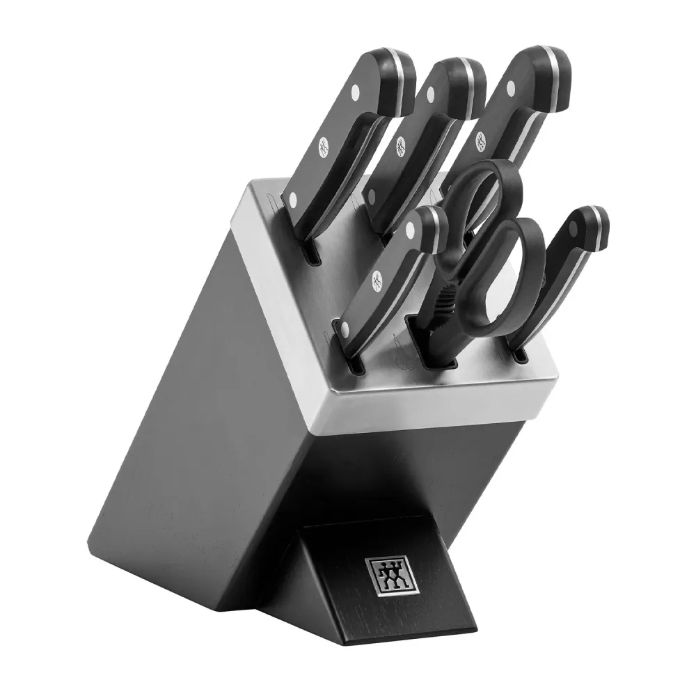ZWILLING | GOURMET SharpBlock - selvslibende knivblok - 7 stk - Onyx