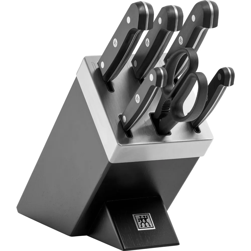 ZWILLING | GOURMET SharpBlock - selvslibende knivblok - 7 stk - Onyx