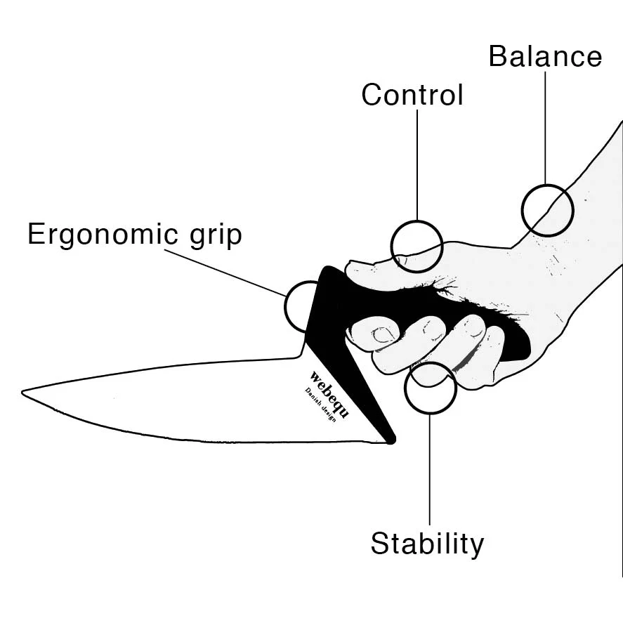 Ergonomisk universal-/Grøntsagskniv
