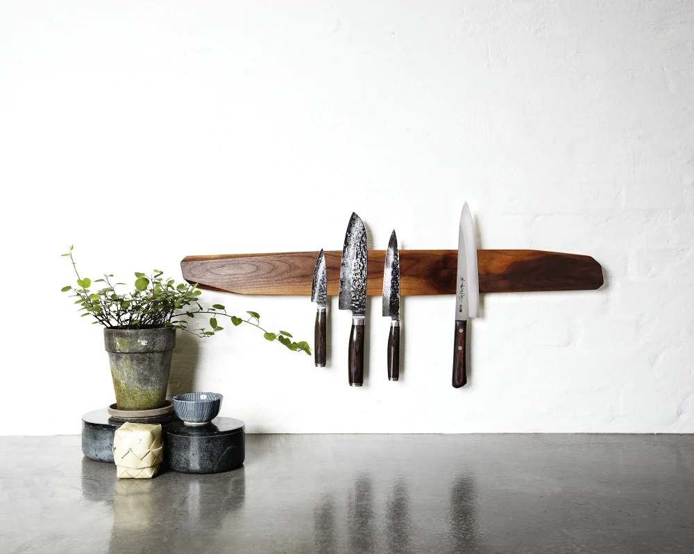 Knivmagnet, 80 CM - valnøddetræ