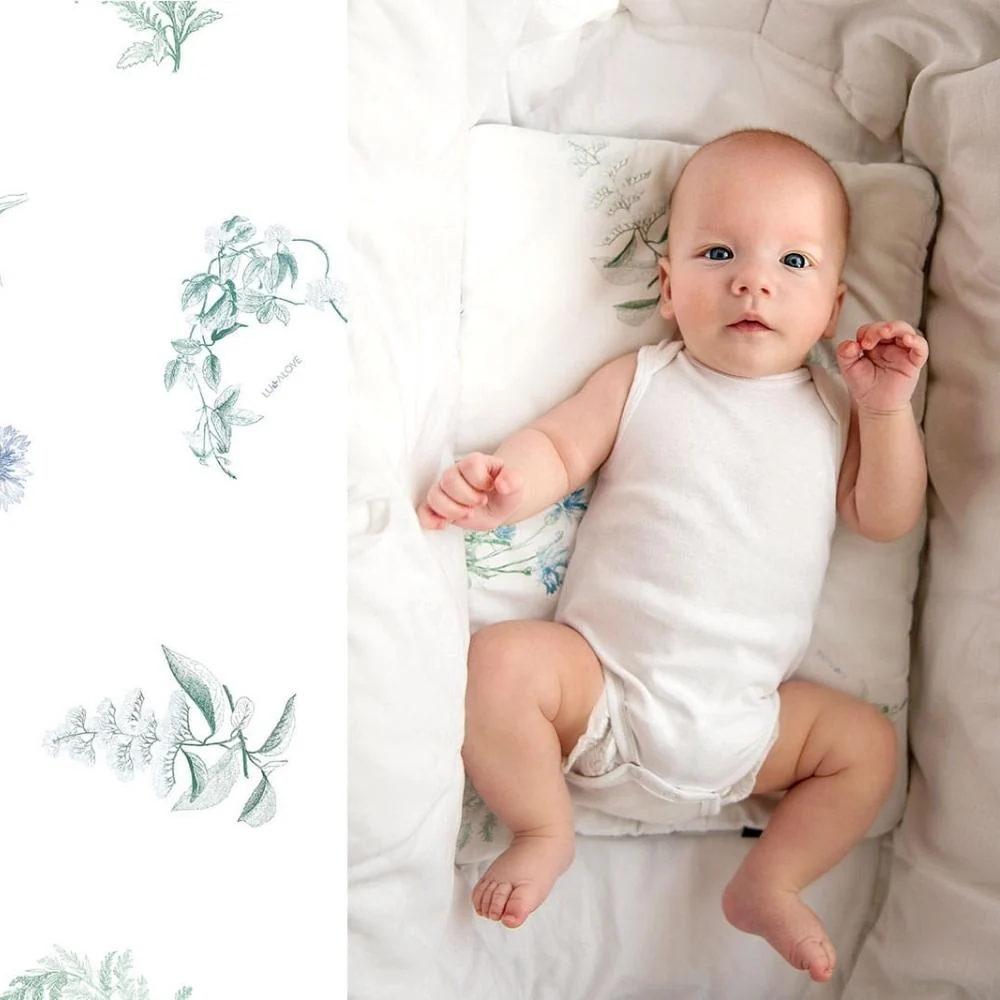 LullaLove Baby- og småbørnsdyne Herbarium Blue