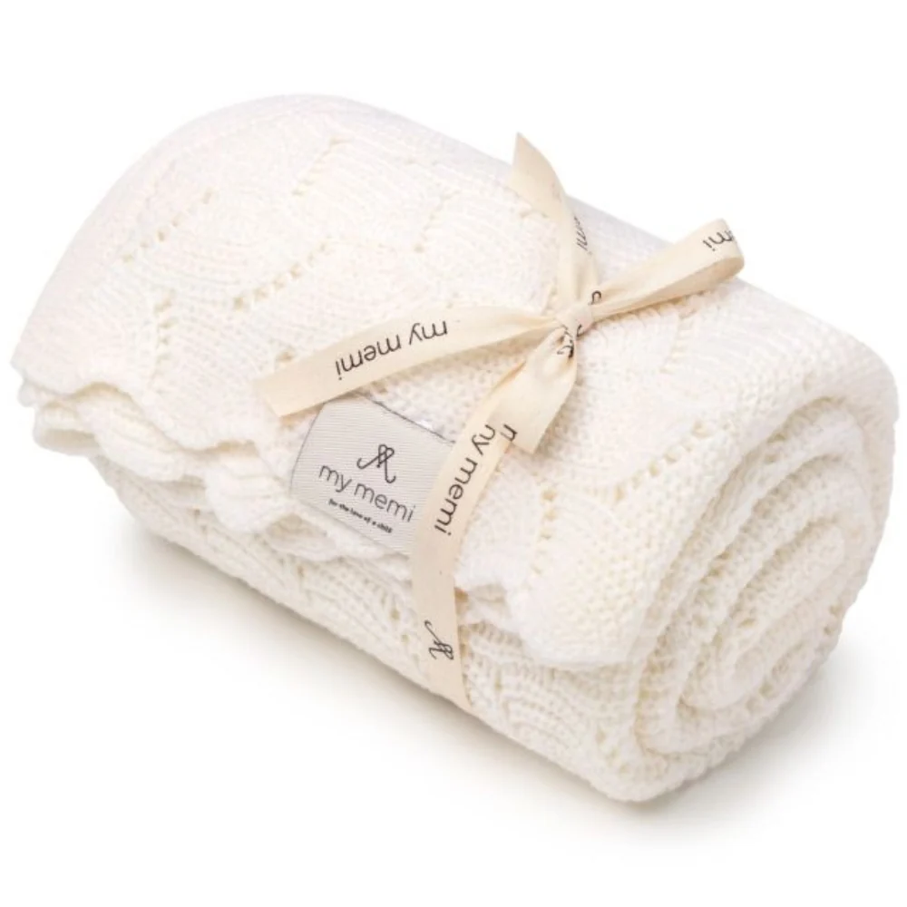 Memi baby wrap i merinould creme premium kollektion