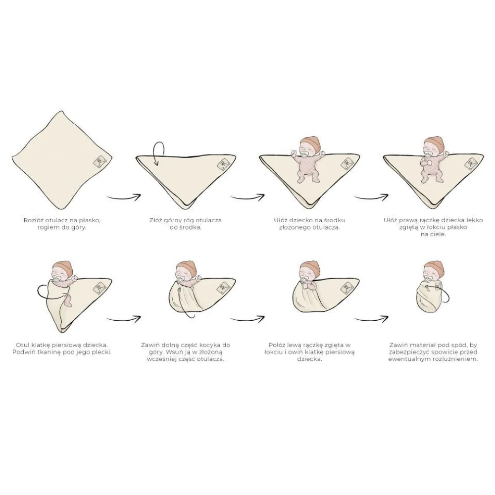Memi baby wrap i merinould creme premium kollektion
