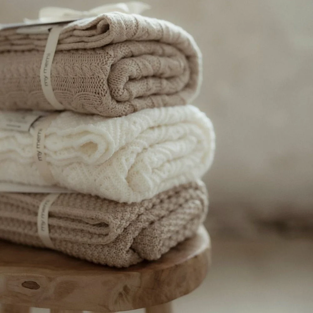 Memi merinouldtæppe varm beige premium