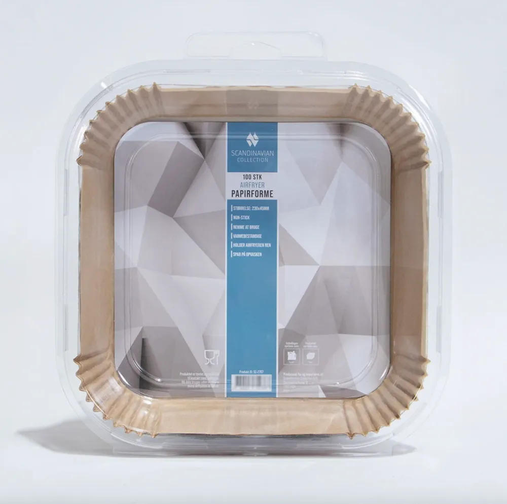Airfryer Papirforme, Firkantet - 100 stk.