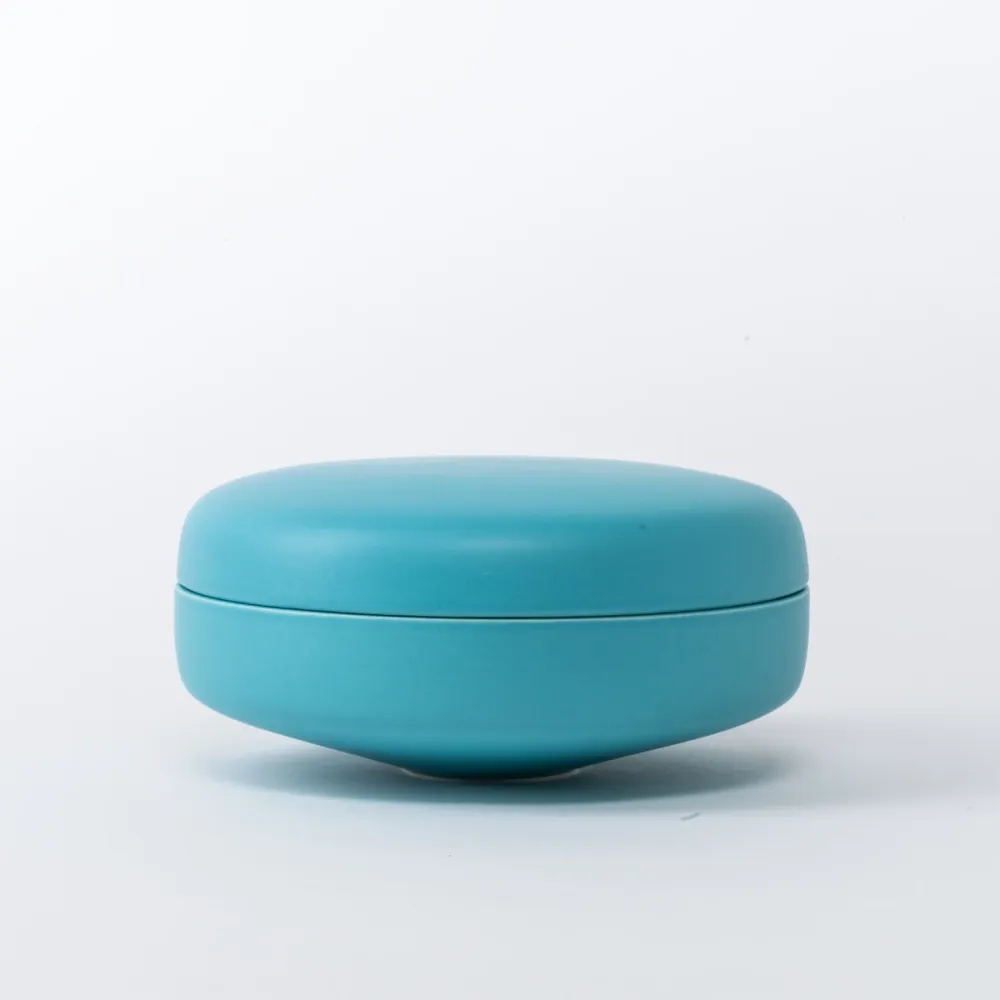 Alev Ebüzziyia Siesbye - Alev - lågkrukke 01 - large - azure blue