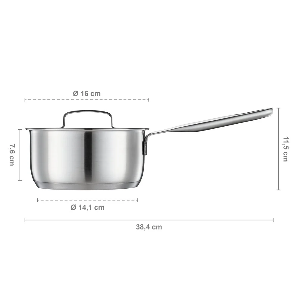 All Steel kasserolle - 1,5L