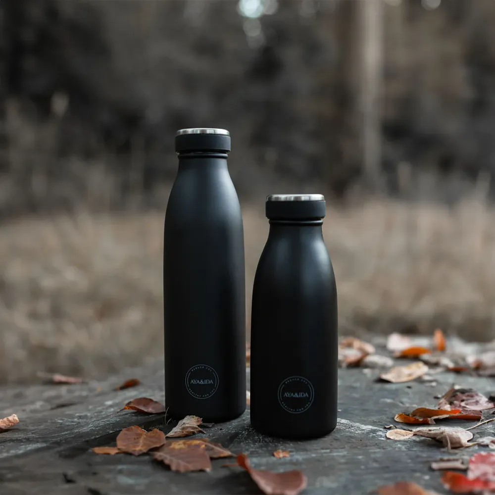 AYA&IDA Drinking Bottle 350ml | Matte Black