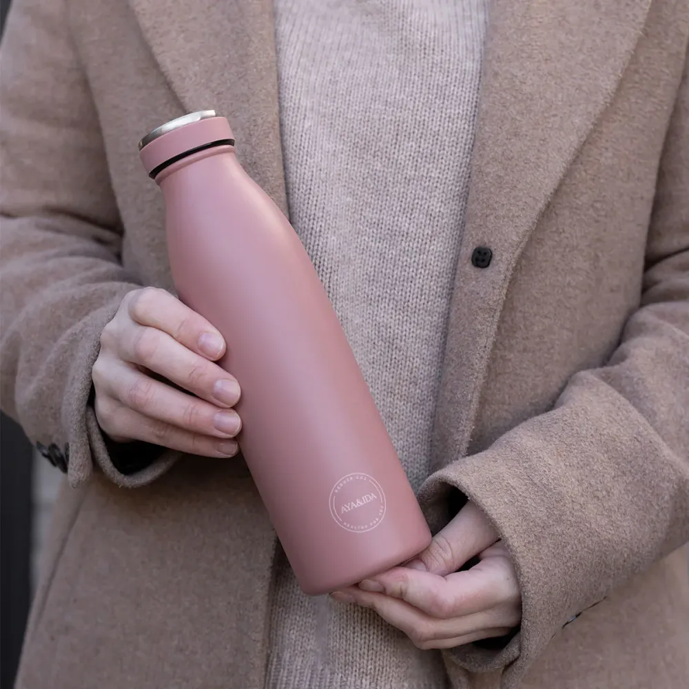 AYA&IDA Drinking Bottle 500ml | Ash Rose