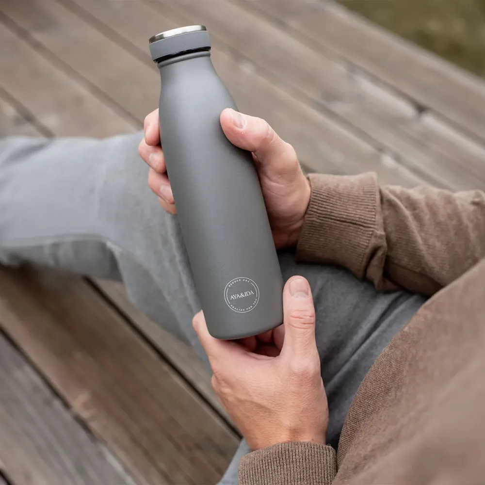 AYA&IDA Drinking Bottle 500ml | Dark Grey