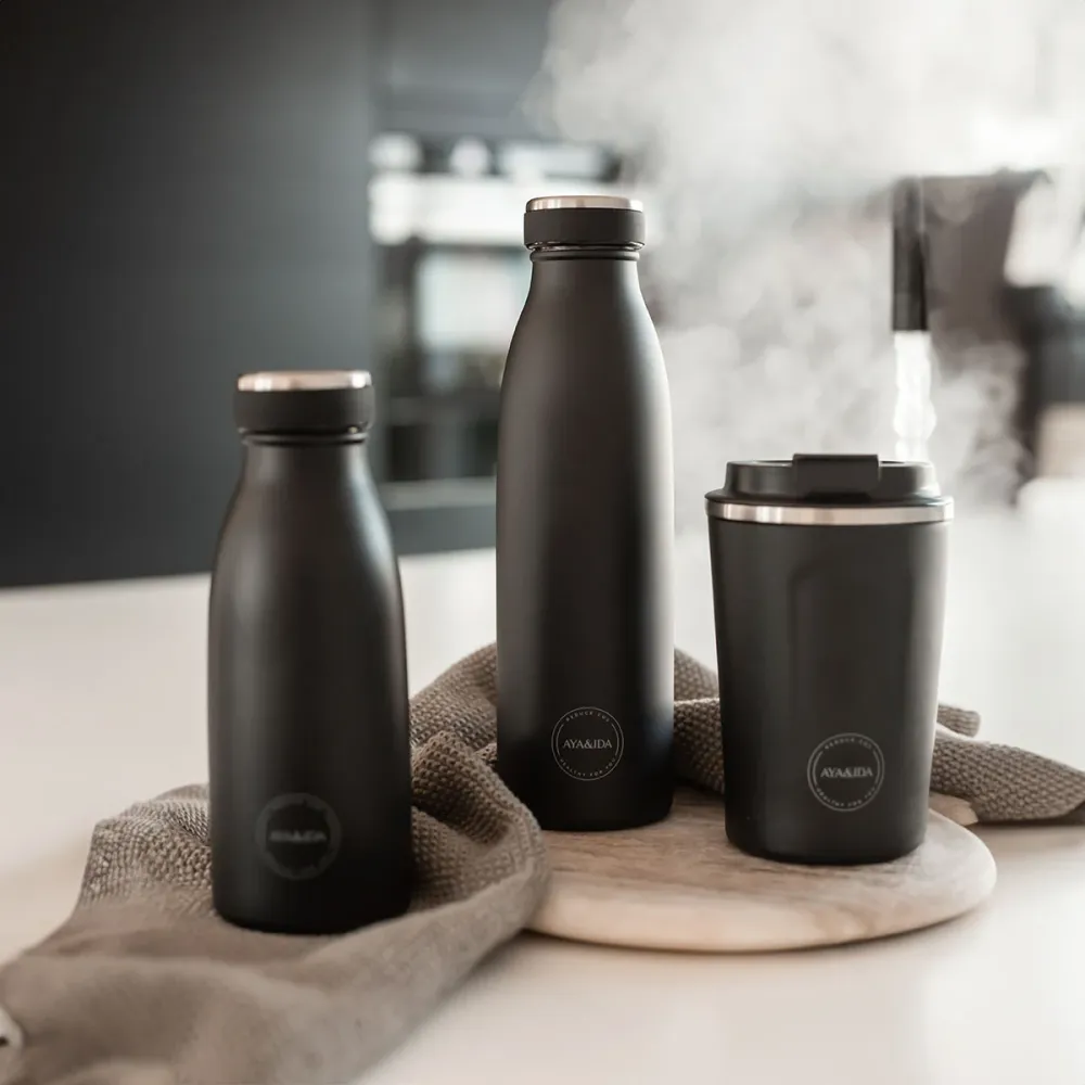 AYA&IDA Drinking Bottle 500ml | Matte Black