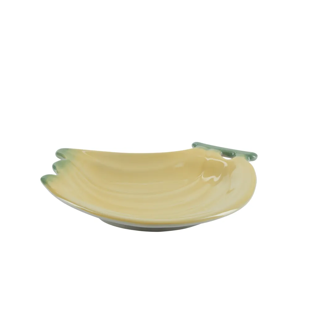 Banan tallerken, gul - L17 cm.