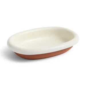 Barro Oval fad, Off-white - L27,5 cm
