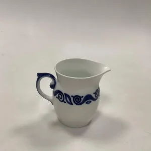 Bing og Grøndahl Art Nouveau Blå og Hvid Flødekande Måler 9,3cm / 3.66 inch