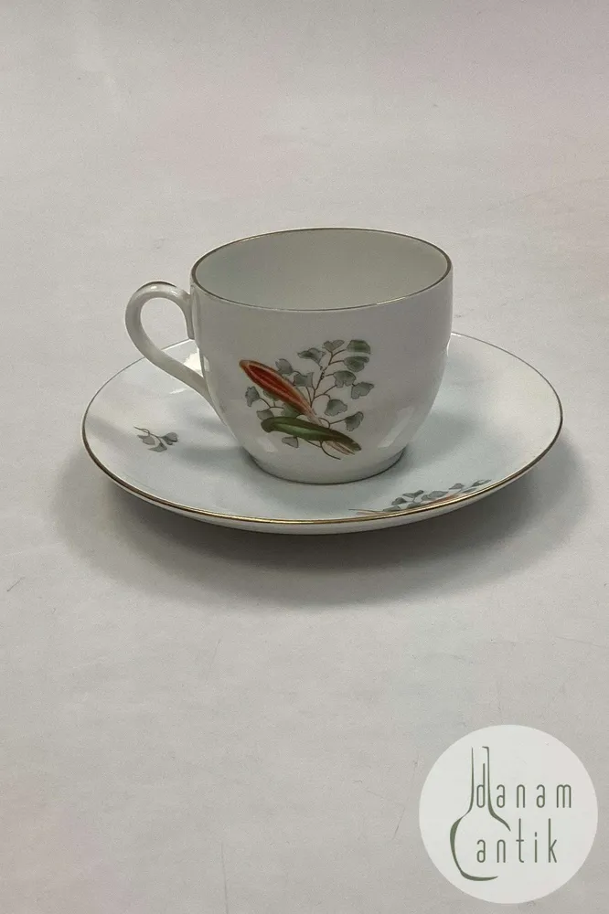 Bing og Grøndahl Fruesko Kaffekop og Underkop No. 102