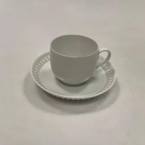 Bing og Grøndahl Haga Hvid Gennembrudt Kant Kaffekop No 305