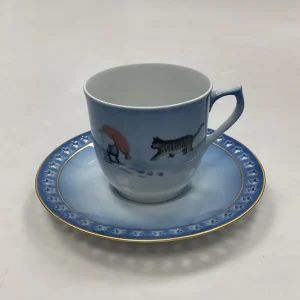 Bing og Grøndahl Harald Wiberg Julestel Kaffekop med Underkop No. 3503/305