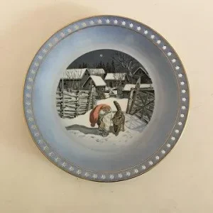 Bing & Grøndahl Harald Wiberg Julestel Rundt Kagefad No. 3510/624