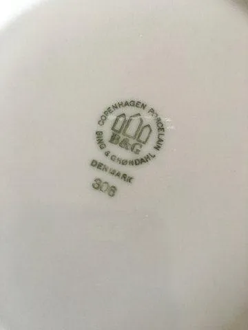 Bing & Grøndahl Hvid Henning Koppel Kagetallerken No 306
