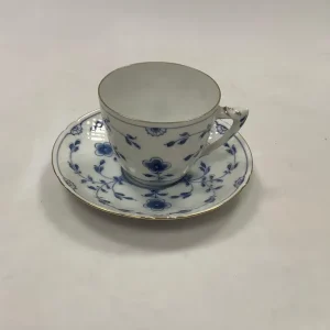 Bing og Grøndahl Sommerfugl med guld Kaffekop og Underkop No 102
