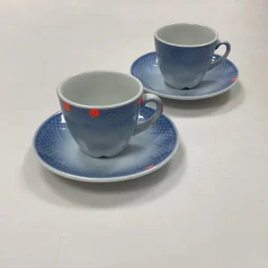 Bing og Grøndahl Blå Tone Hotel Kaffe-og underkop No. 744 - SKÅRET