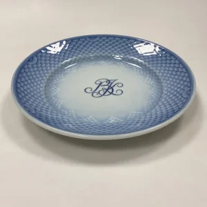 Bing og Grøndahl Blå Tone Hotel med Logo Frokosttallerken No. 712/1007