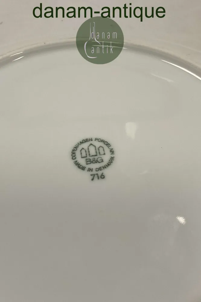 Bing og Grøndahl Blå Tone Hotel Stor Tallerken No 716/1009 MED LOGO