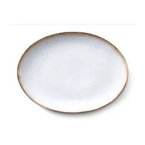 Bitz - Fad oval 45x34 cm grå/creme