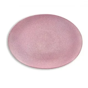 Bitz - Fad oval 45x34cm Grå/Light pink