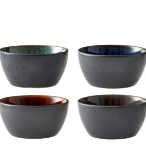 Bitz - Skåle 4 stk. 12 cm. - Sort med assorterede farve