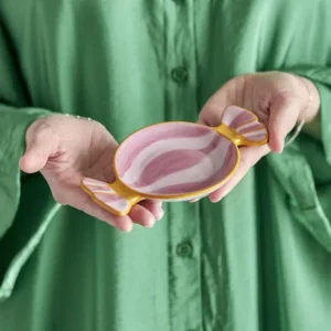 Bloomingville - Caramella Serveringsfad, Rosa, Stentøj 82062872 - Rose