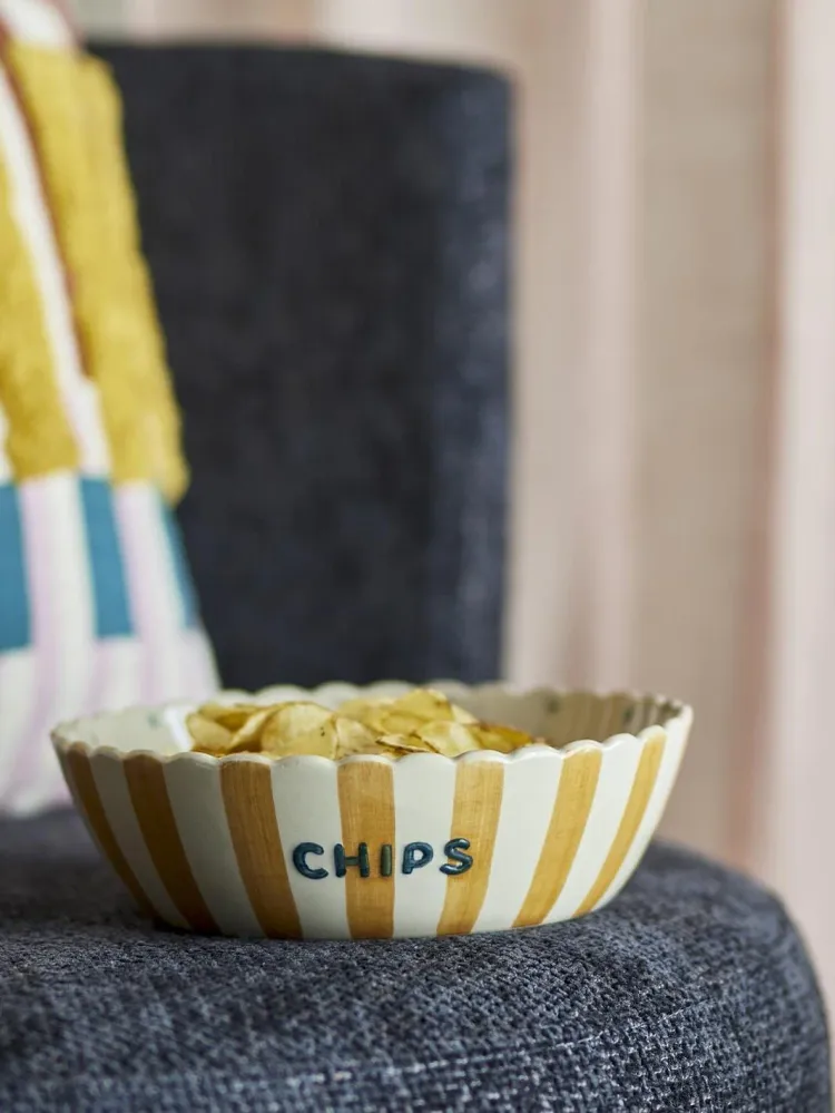 Bloomingville - Chip Skål, Multifarvet, Stentøj 82063186 - Multi