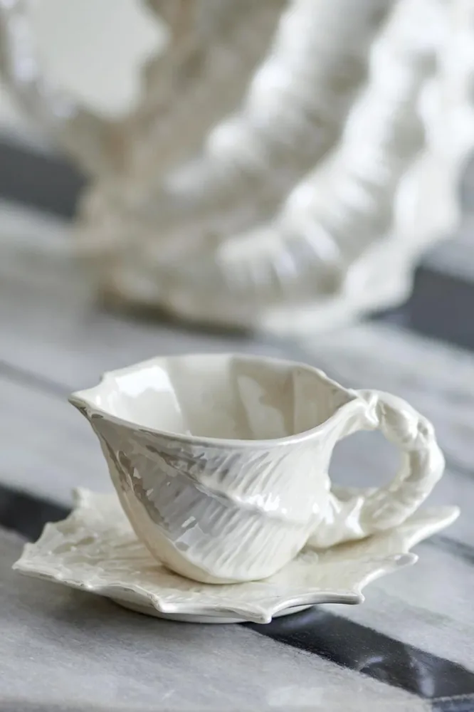 Bloomingville - Shellie Kop m/underkop, Hvid, Stentøj 82072685 - White