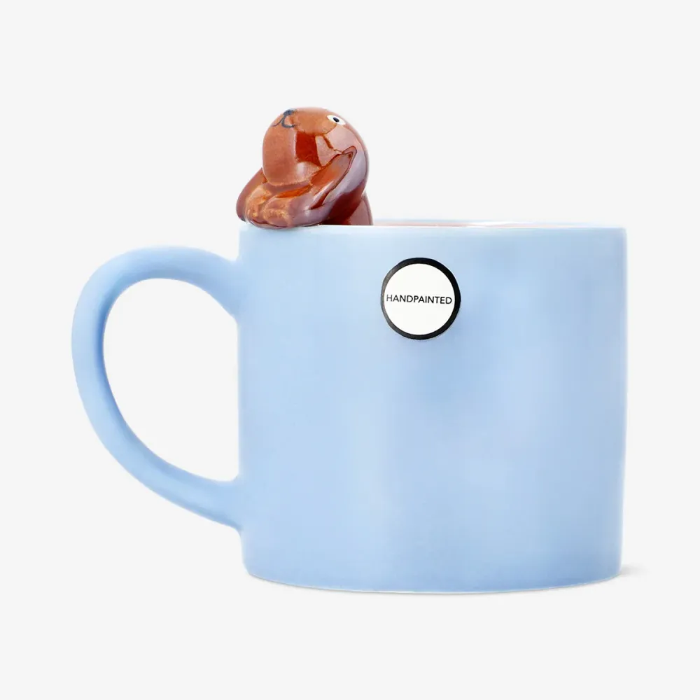 Blåt krus med 3D-pølsehund - 465 ml