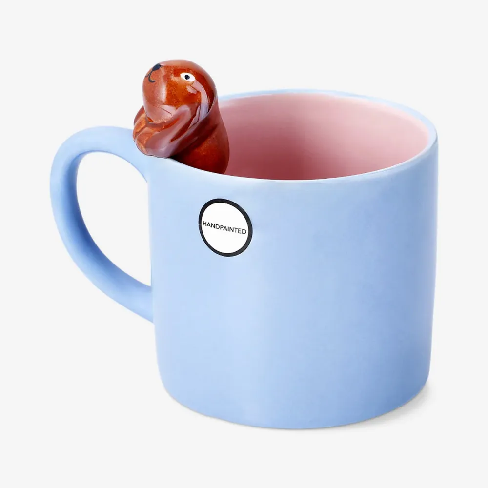 Blåt krus med 3D-pølsehund - 465 ml