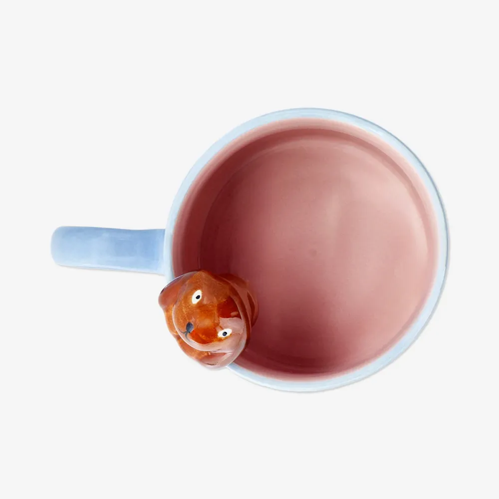 Blåt krus med 3D-pølsehund - 465 ml