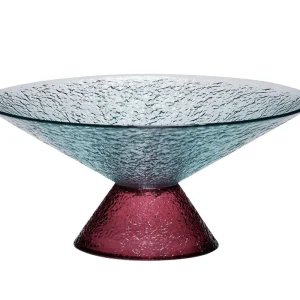 Bonbon glasskål, stor - blå/rød