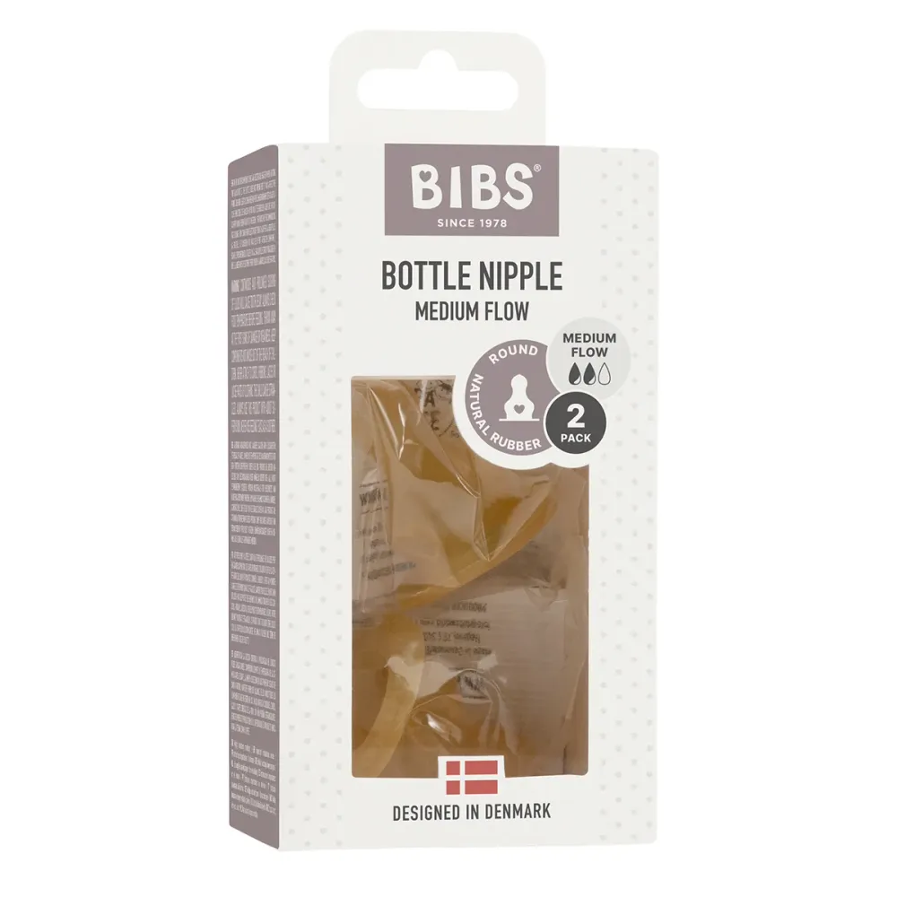 Bottle Nipple Latex Medium Flow 2-pak